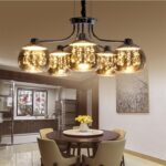 Dutti D0033 LED Chandelier european style living room bedroom crystal Pendant Light to dew to the dew 9 head LED 68W diameter 821MM