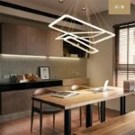 Dutti D0063 LED Pendant Light post modern minimalist atmosphere household Living room dinning room restaurant Hall lamp rectangle creative personality lighting