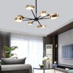 Dutti D0021 LED Contemporary Chandelier luxury minimalist living room Scandinavian style bedroom kitchen island lamps creative art personality villa showroom long metal molecular iron large